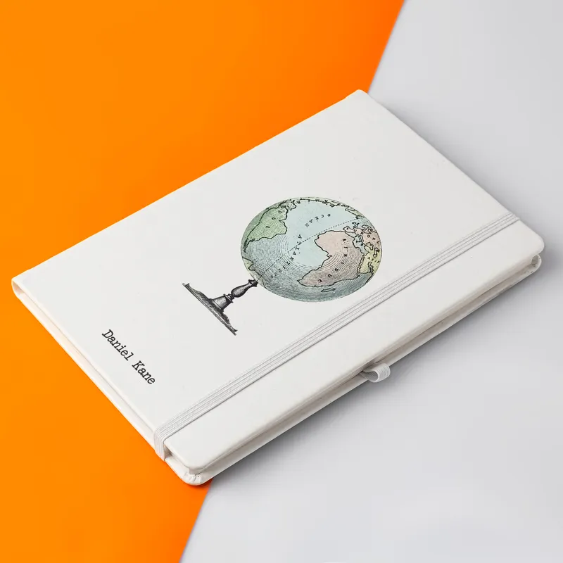 Personalised Vintage Globe Notebook for Unique Gifts