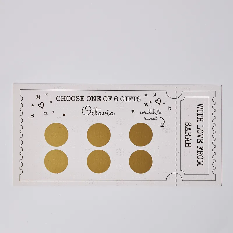 Personalized Scratch-Off Gift Ticket for Friends