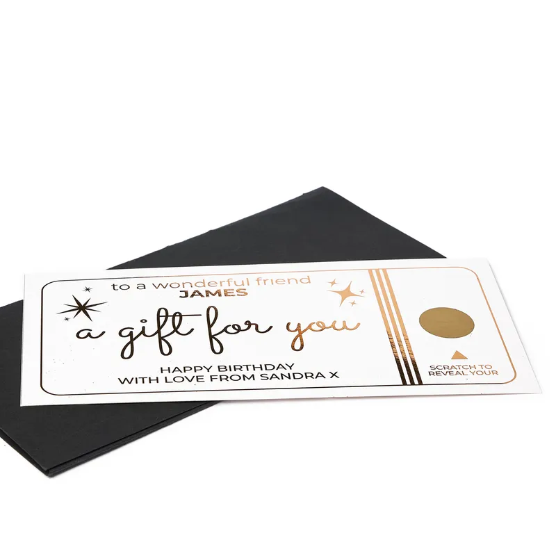 Personalized Scratch-Off Gift Ticket for Friends