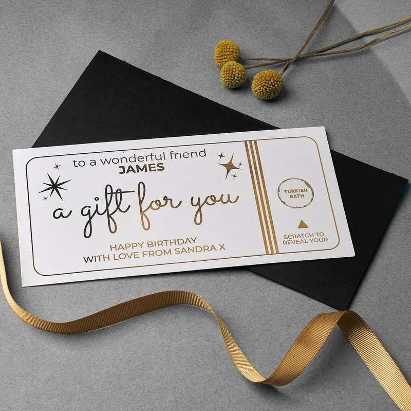Personalized Scratch-Off Gift Ticket for Friends