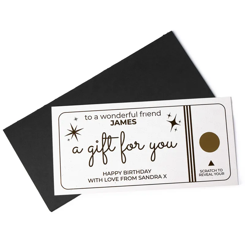 Personalized Scratch-Off Gift Ticket for Friends