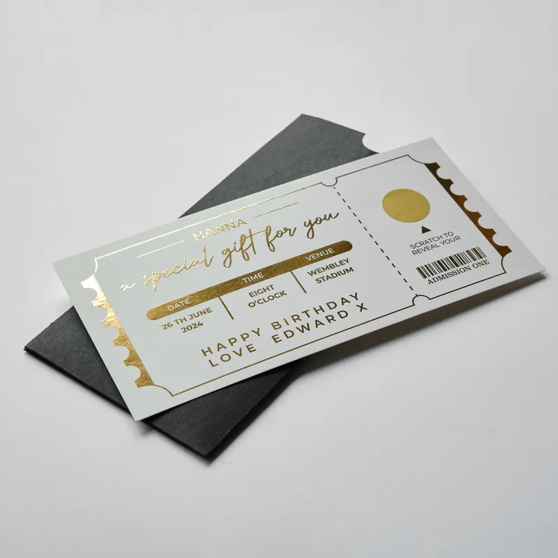 Personalized Scratch-Off Gift Ticket for Special Occasions