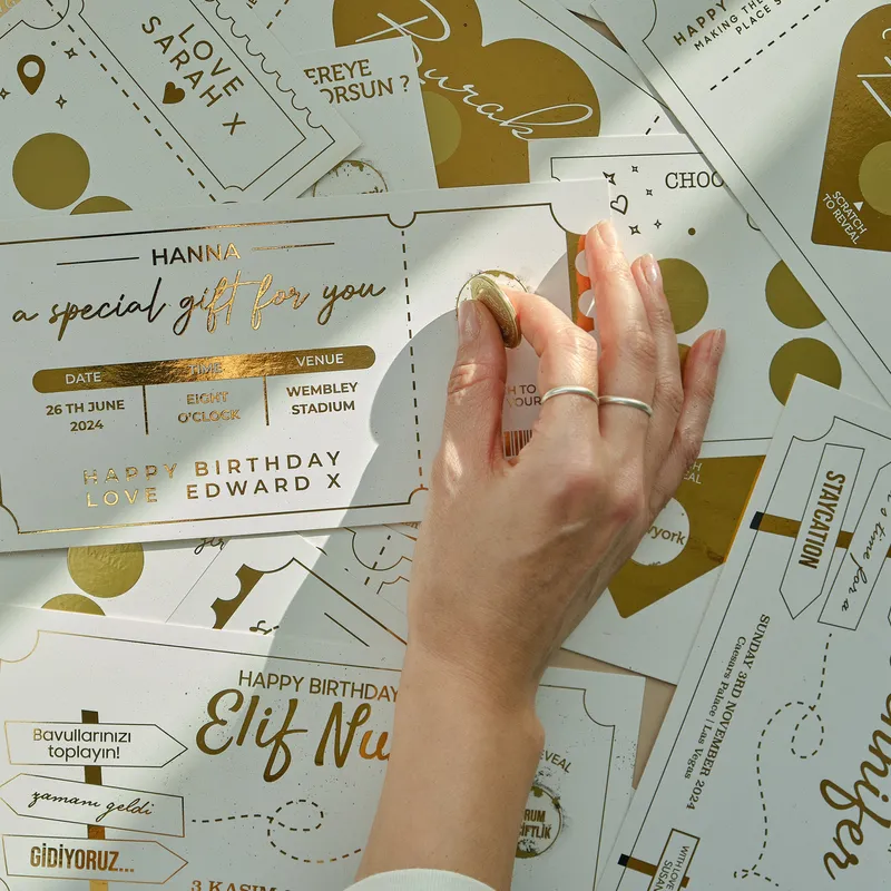 Personalized Scratch-Off Gift Ticket for Special Occasions