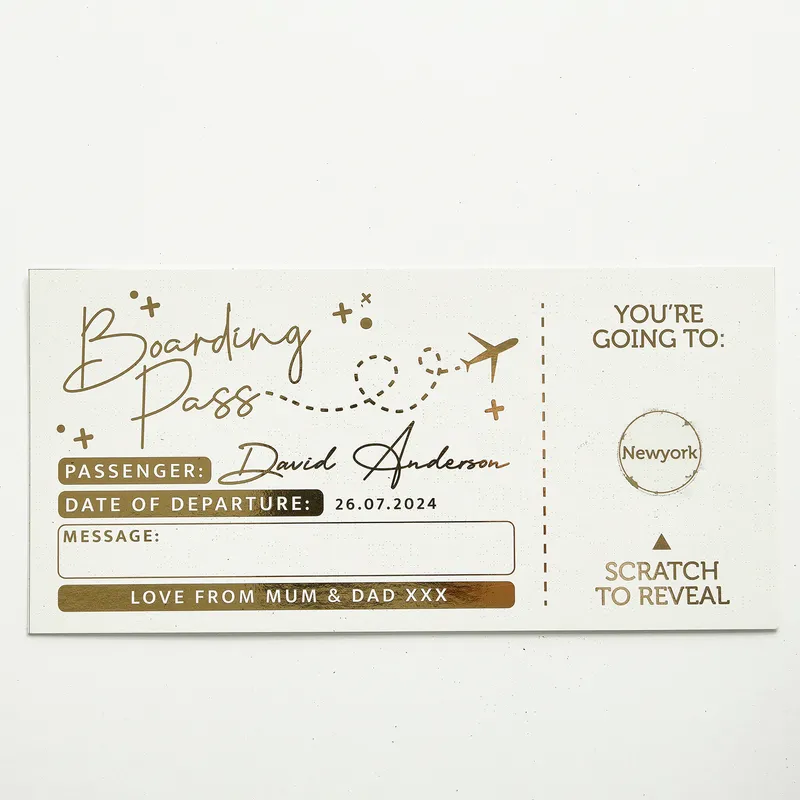 Personalized Scratch-Off Golden Ticket Surprise Gift