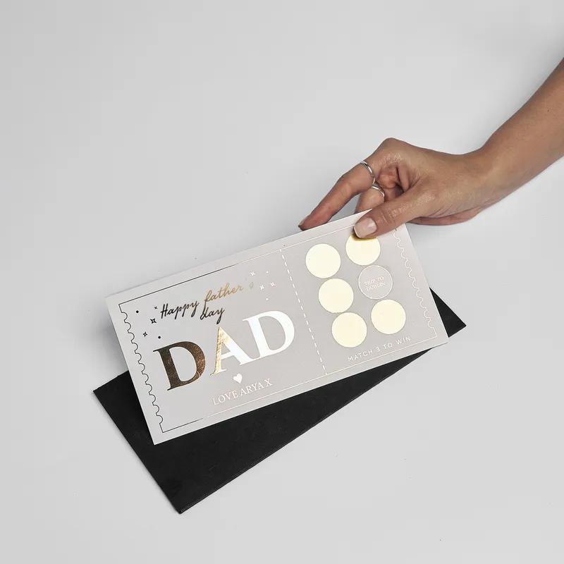 Personalised Scratch-Off Ticket for Dad