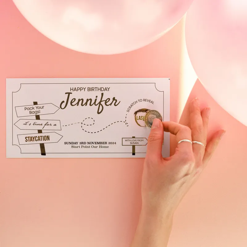 Personalized Scratch-Off Travel Birthday Gift