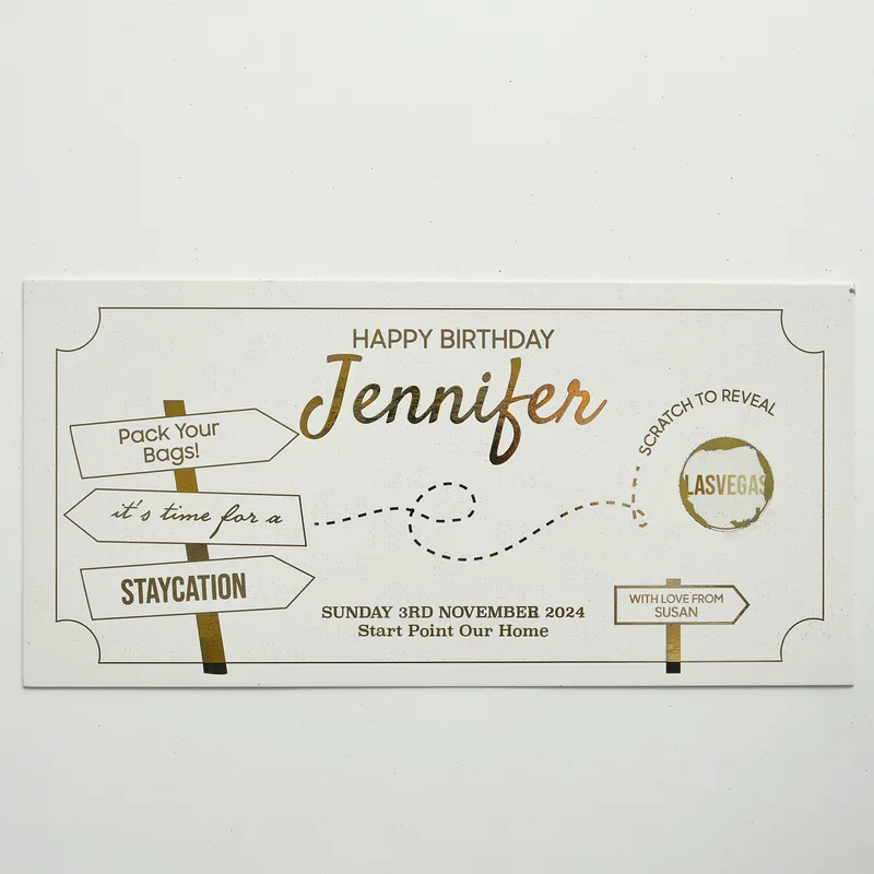 Personalized Scratch-Off Travel Birthday Gift