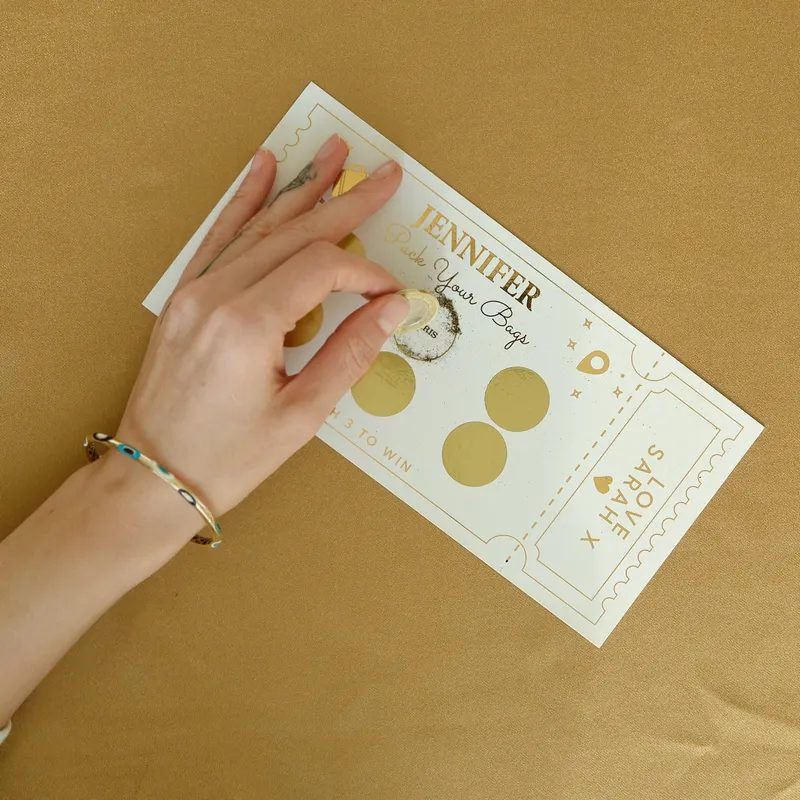 Personalized Scratch-Off Travel Surprise Gift Ticket