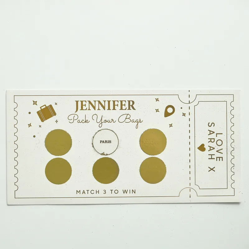 Personalized Scratch-Off Travel Surprise Gift Ticket