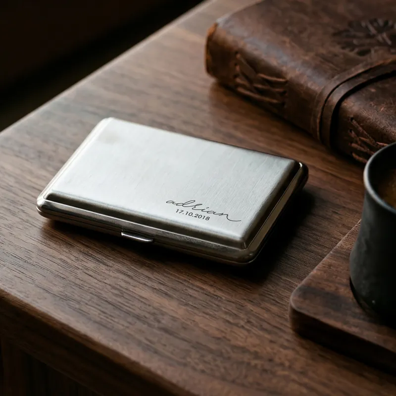 Personalized Signature Design Metal Cigarette Case