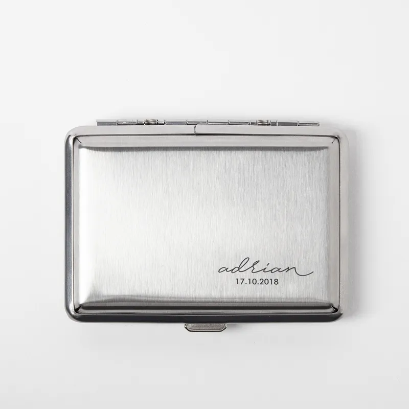 Personalized Signature Design Metal Cigarette Case
