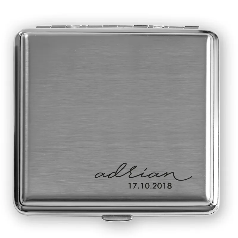Personalized Signature Design Metal Cigarette Case