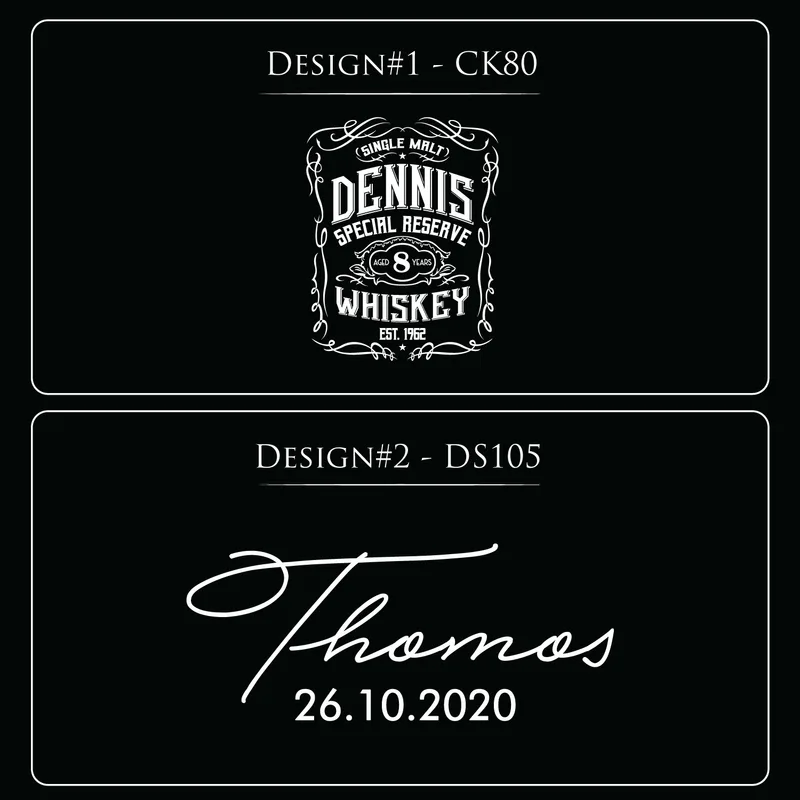 2pcs Custom Whiskey Glass Set Fathers Day Gift for Dad