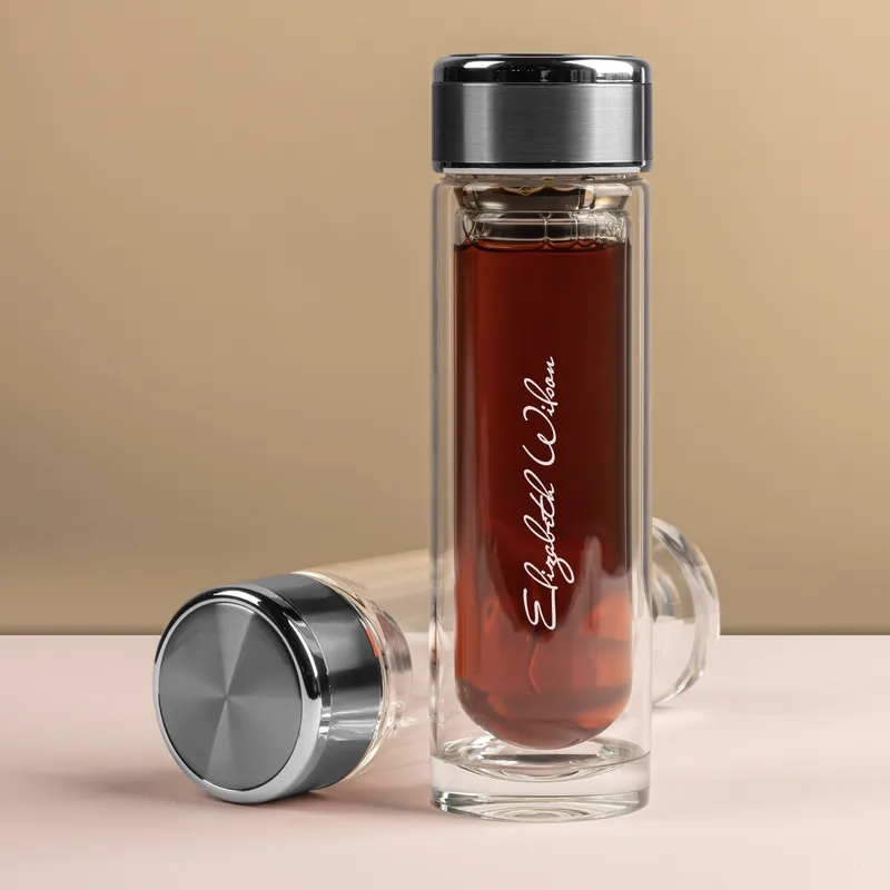 Personalized Signature Designed 500 ml Glass Thermos