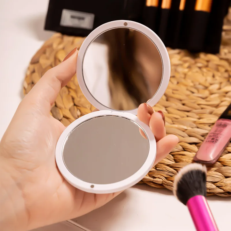 Personalized Signature Round Pocket Mirror