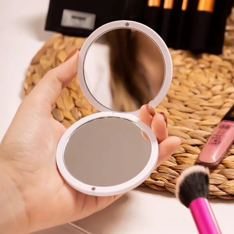 Personalized Signature Round Pocket Mirror