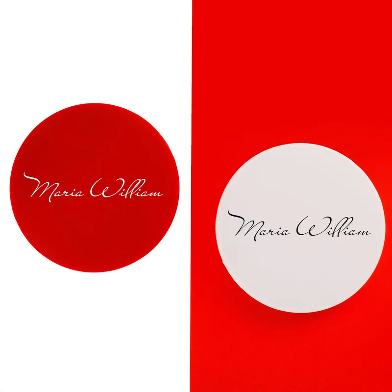 Personalized Signature Round Pocket Mirror