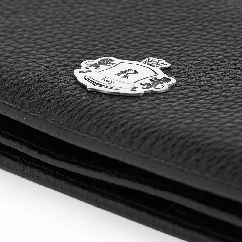 Personalized Silver Crown Emblem Wallet with Phone Compartment