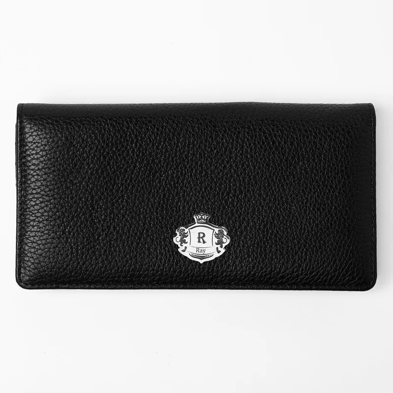 Personalized Silver Crown Emblem Wallet with Phone Compartment