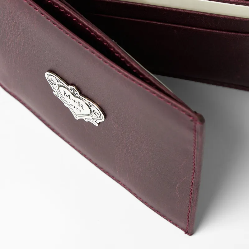 Personalised Silver Emblem Wallet for Boyfriend Gift