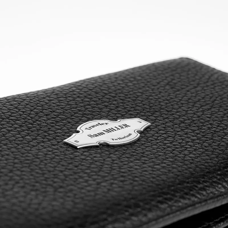 Personalized Silver Embossed Wallet for Travelers Gift