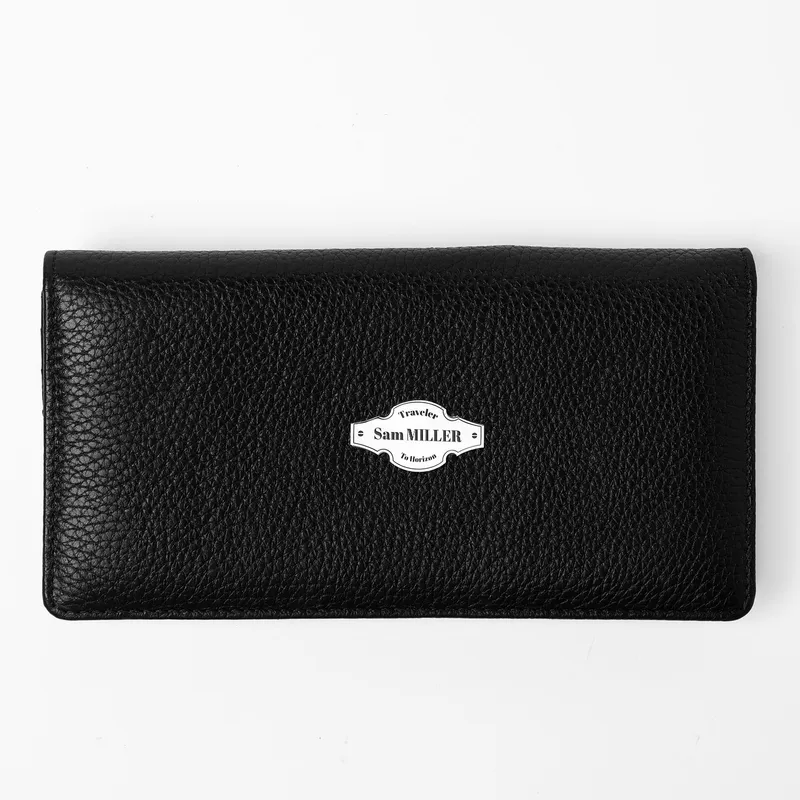 Personalized Silver Embossed Wallet for Travelers Gift