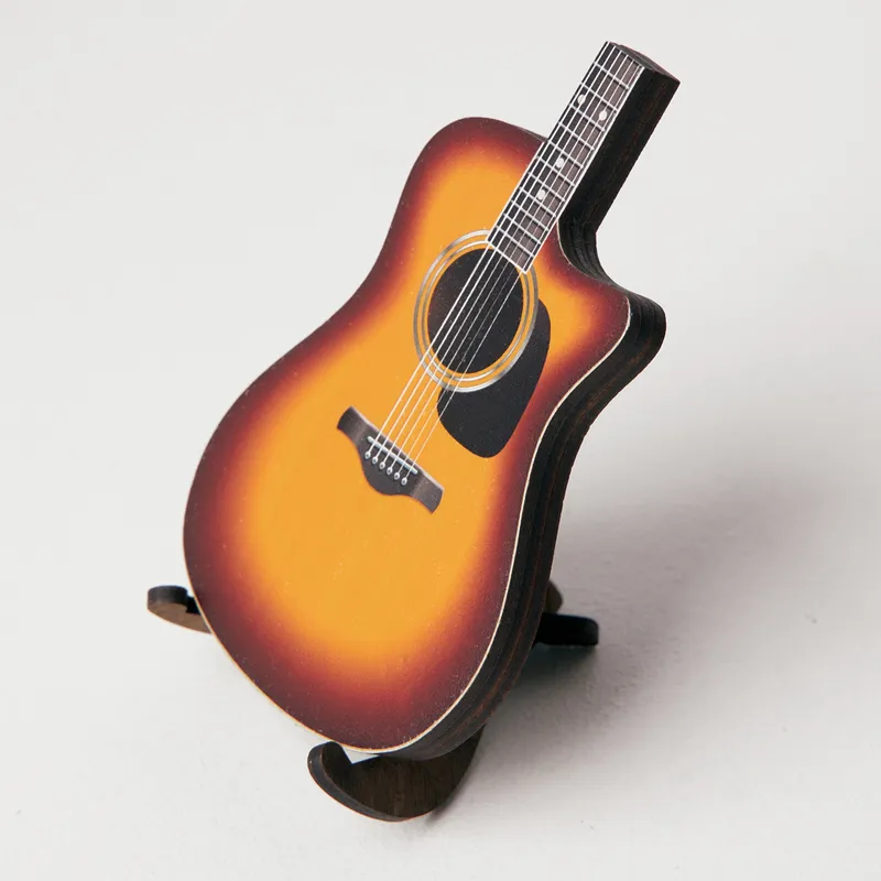 Personalized Silver Guitar Pick with Classic Wooden Case