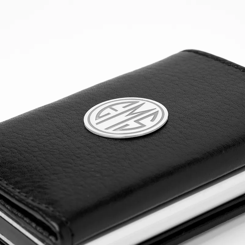 Personalised Silver Monogram Leather Wallet for Men
