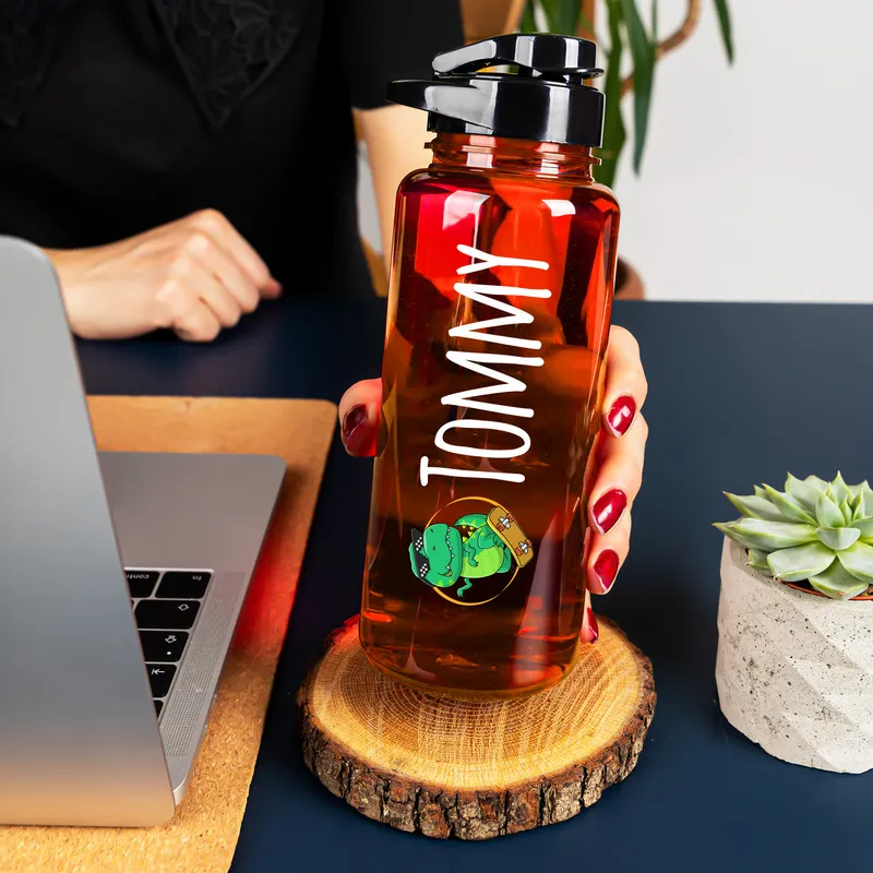 Personalized Skater Gator Water Bottle for Kids and Students