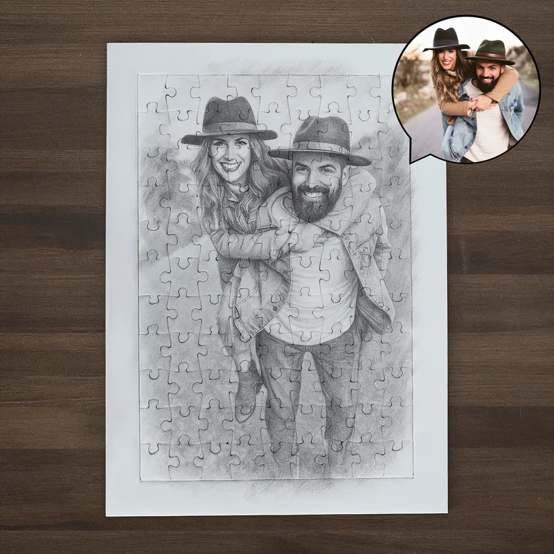 Personalized Sketch Effect 99 Piece Puzzle