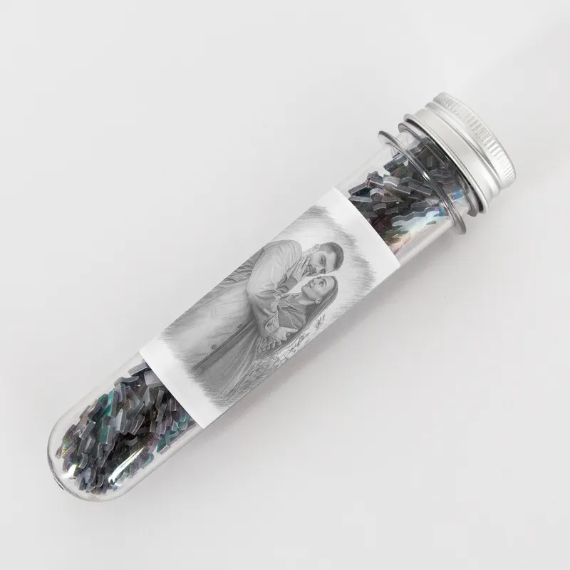 Personalized Sketch Photo Capsule Puzzle Gift