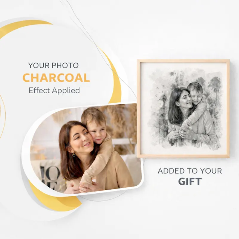 Personalized Sketch Wooden Plaque Gift for Mom