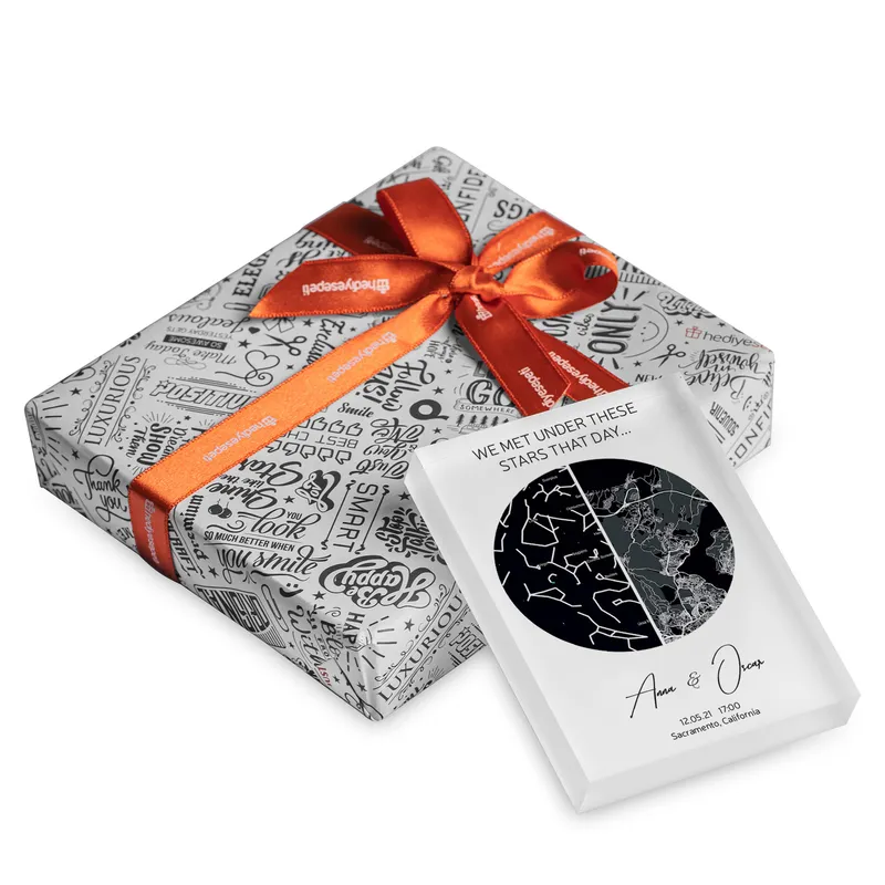 Personalized Sky and Earth Map Designed Acrylic Frame