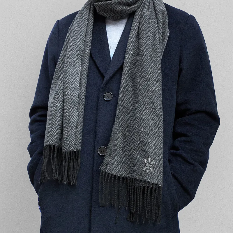 Personalized Snowflake Designed Embroidered Scarf