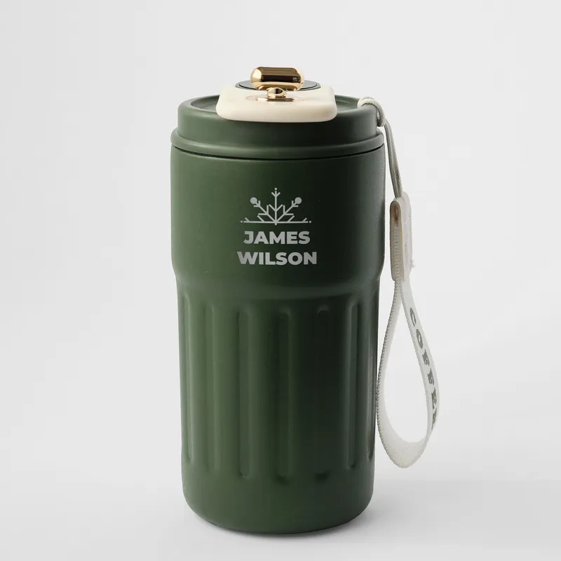 Personalized Snowflake Smart Thermos with LED Temperature Display