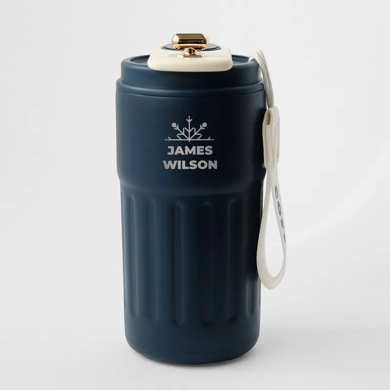 Personalized Snowflake Smart Thermos with LED Temperature Display
