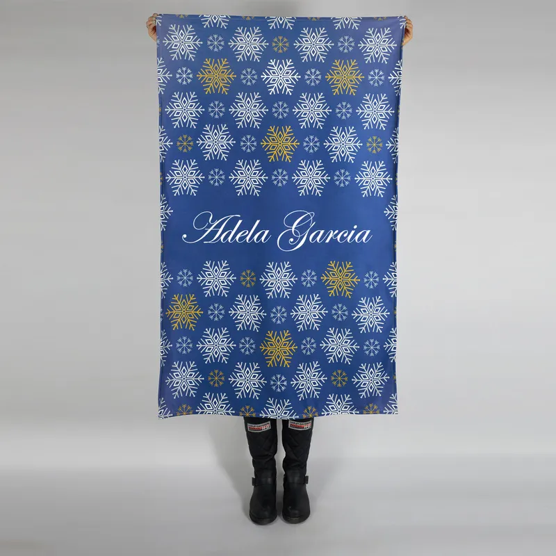 Personalised Snowflake TV Blanket for Cosy Evenings
