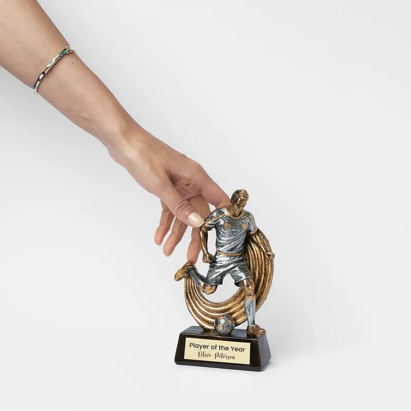 Personalised Footballer Trophy Decorative Figurine