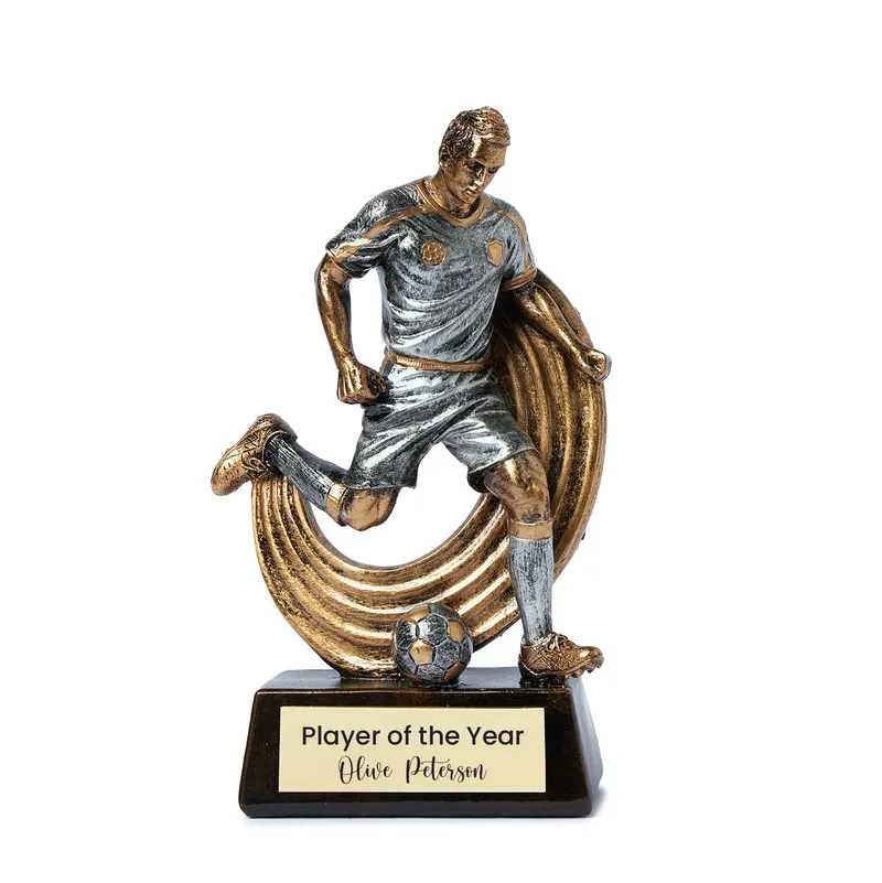 Personalised Footballer Trophy Decorative Figurine