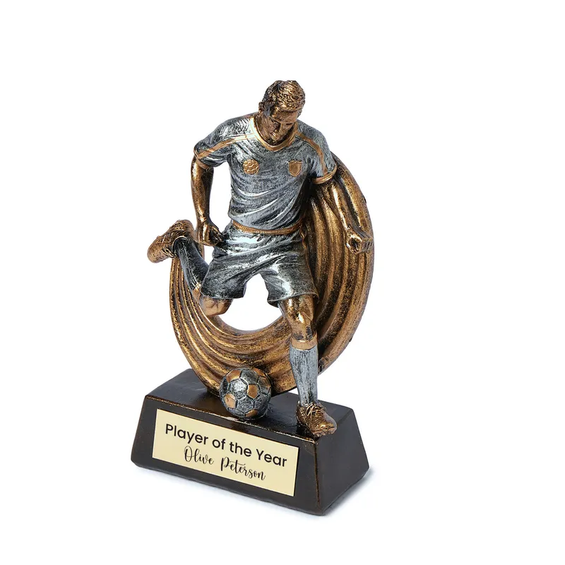 Personalised Footballer Trophy Decorative Figurine