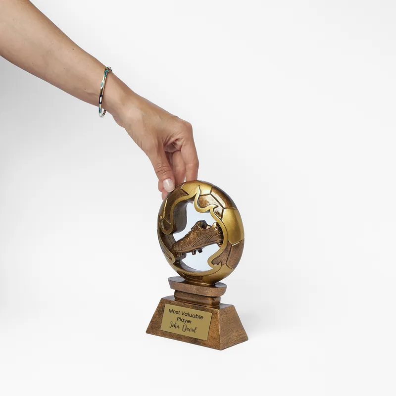 Personalised Football Trophy Decorative Boot Ornament