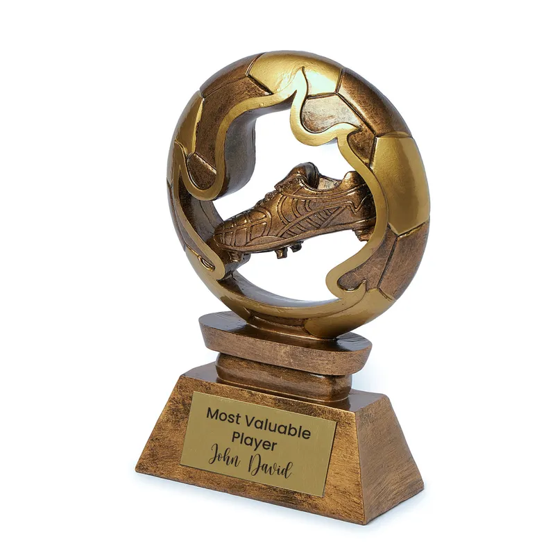 Personalised Football Trophy Decorative Boot Ornament
