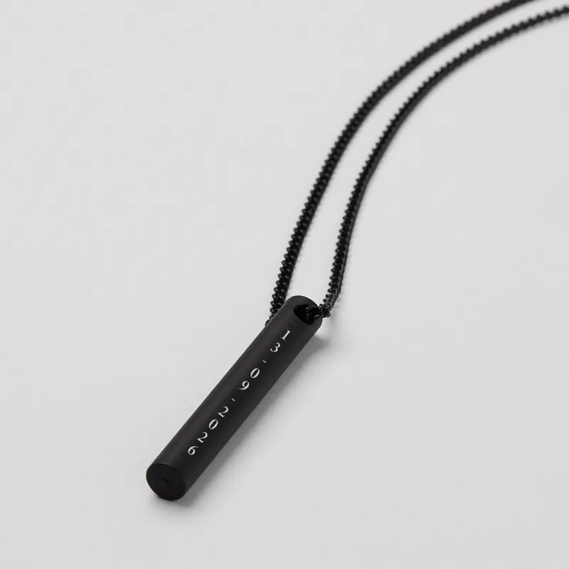 Personalized Stainless Steel Cylindrical Bar Pendant for Men