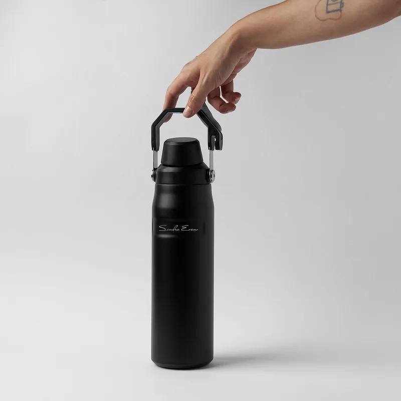 Personalized Stainless Steel Thermos Bottle with Handle