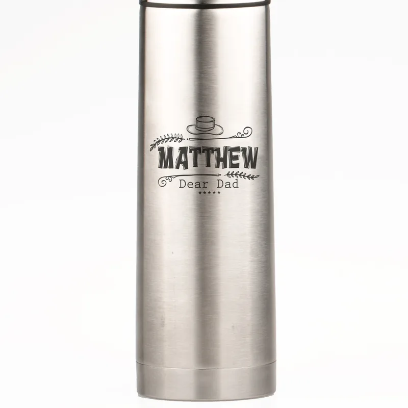 Personalised Stainless Steel Thermos for Dad