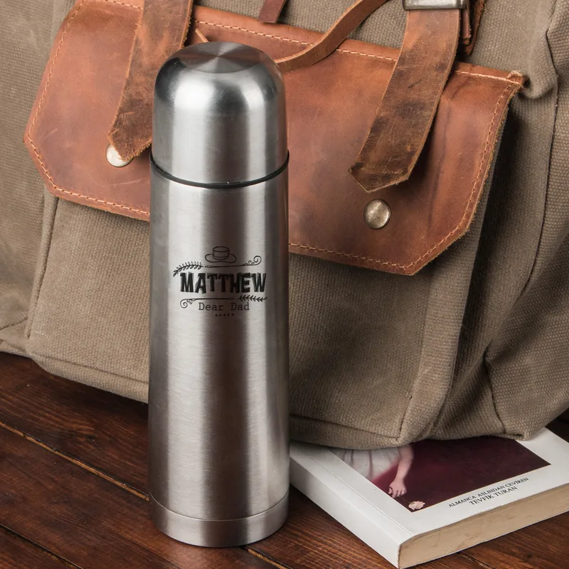 Personalised Stainless Steel Thermos for Dad