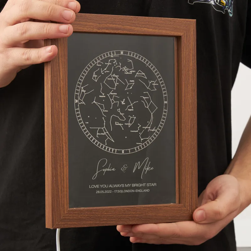 Personalised Star Map LED Frame for Special Moments