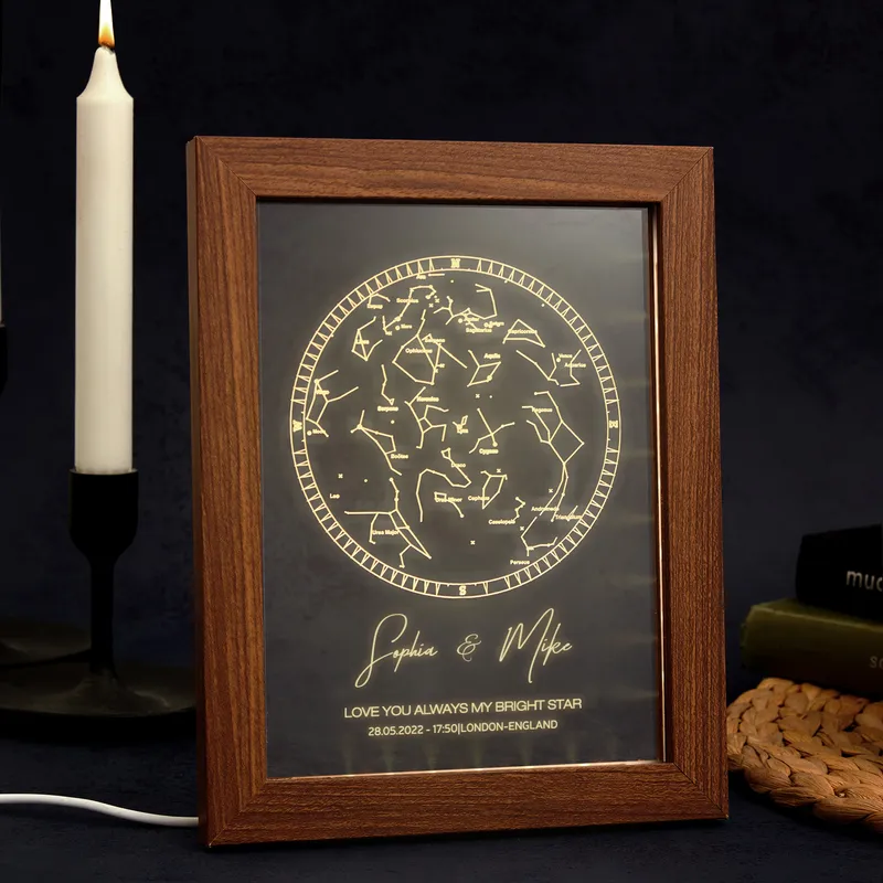 Personalised Star Map LED Frame for Special Moments