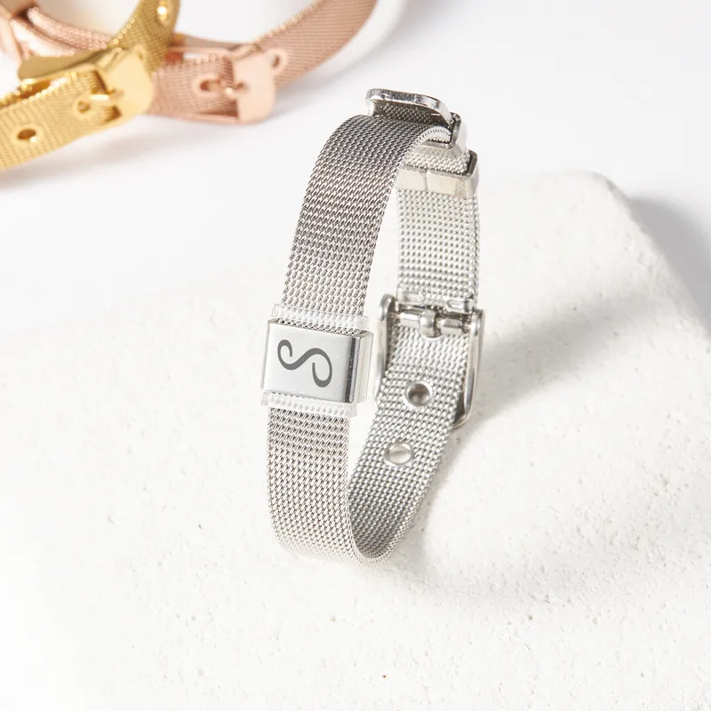 Personalised Engraved Mesh Bracelet for Women
