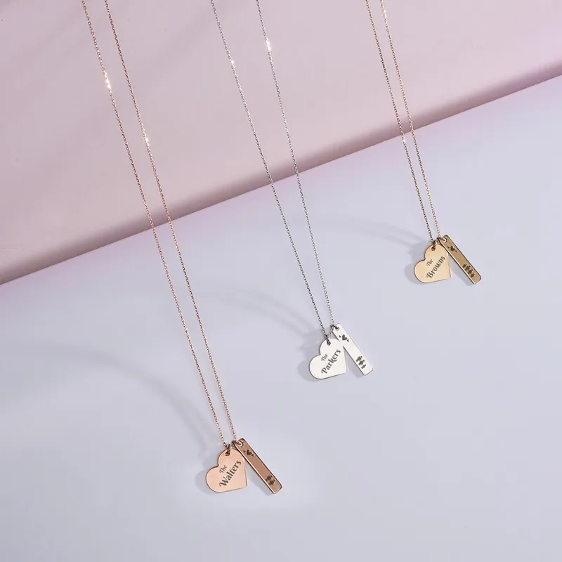 Personalised Sterling Silver Family Necklace for Mums